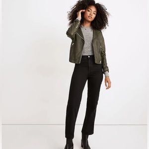 Madewell Slim Wide-Leg High Waist Black Jeans sz 28